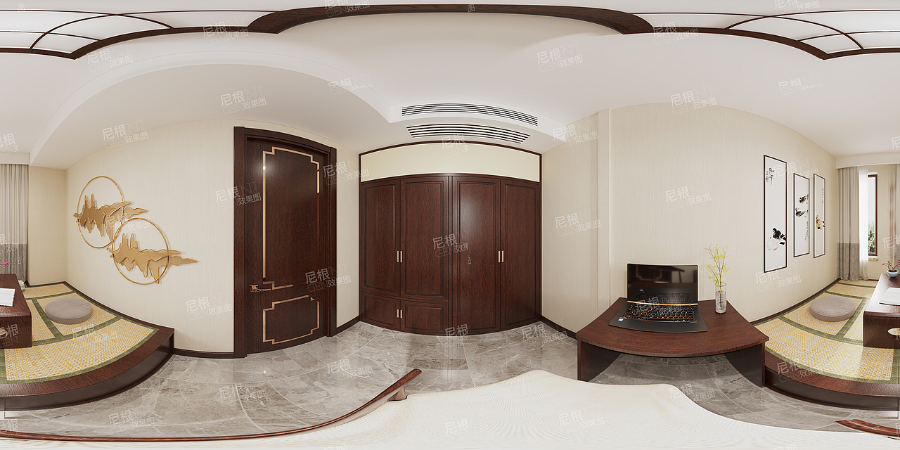 尼根中式家装案例（图ZMjAzODk0MTQ4） - 家装设计 - 站酷设计师尼根效果图设计原创素材 - 站酷ZCOOL