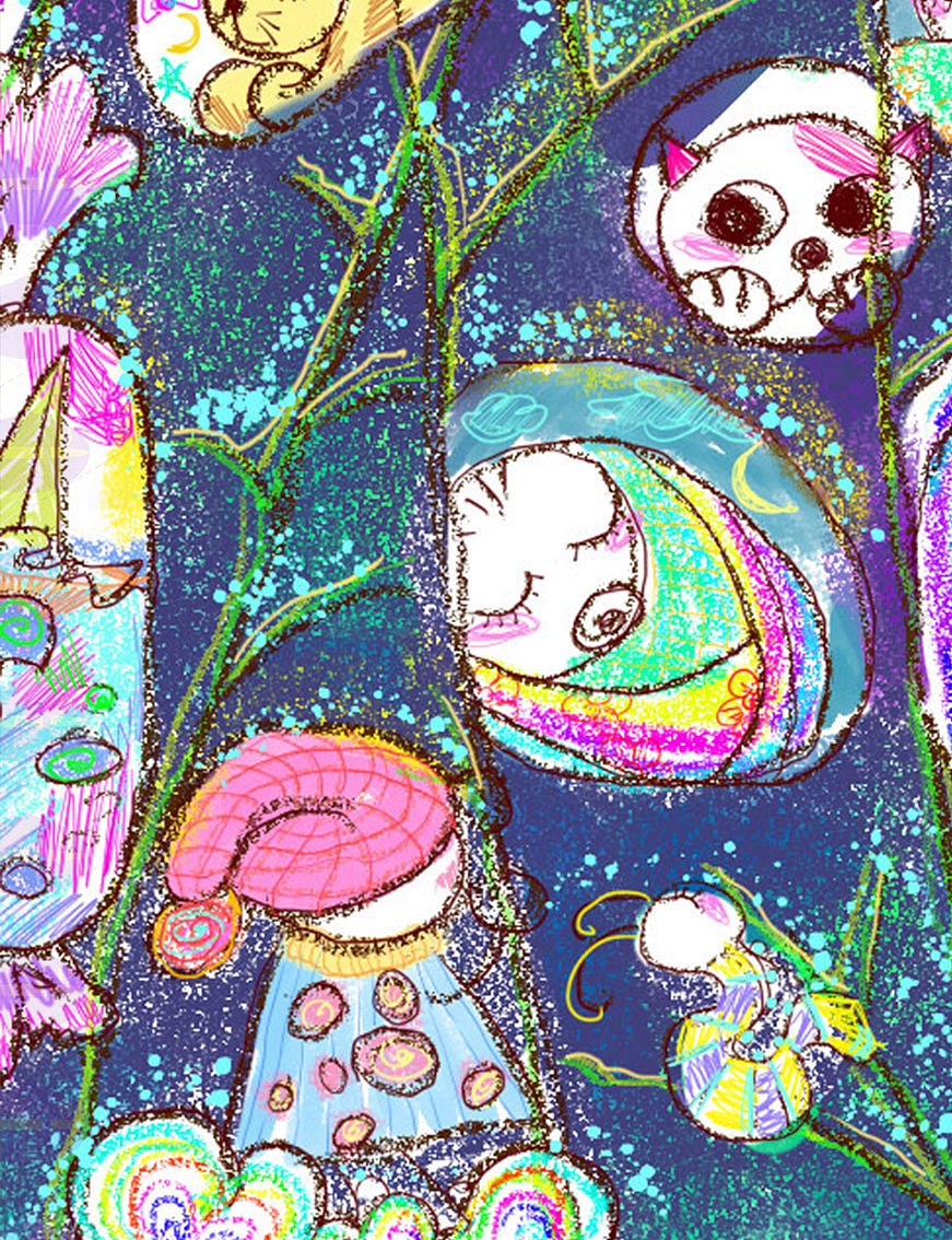 栗子的糖果梦·系列插画——致敬母亲，母亲节快乐！（图ZMjQ5NzM1Mzc2） - 商业插画 - 站酷设计师里子Liz原创素材 - 站酷ZCOOL