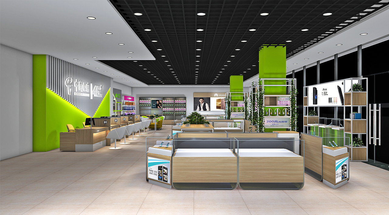 中国电信万达营业厅设计（图ZODAxNTUwMzI=） - 家装设计 - 站酷设计师空间设研所原创素材 - 站酷ZCOOL