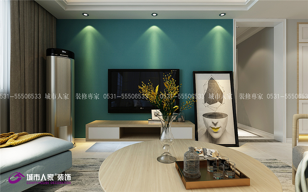 巴黎花园-巴黎花园120平现代简约装修效果图