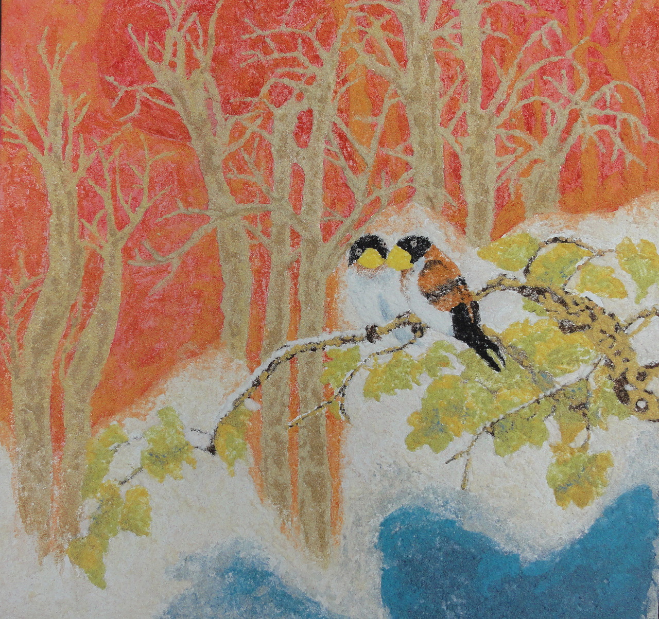 岩彩|纯艺术|绘画|mary的小星星 - 原创作品 - 站酷 (zcool)