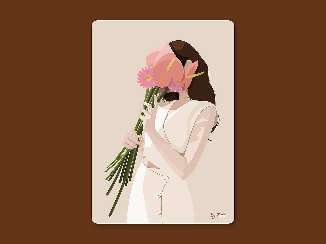 2021插画总结-花儿一样的女孩儿们（图ZMjgyOTU4NjI0） - 商业插画 - 站酷设计师肉小一原创素材 - 站酷ZCOOL