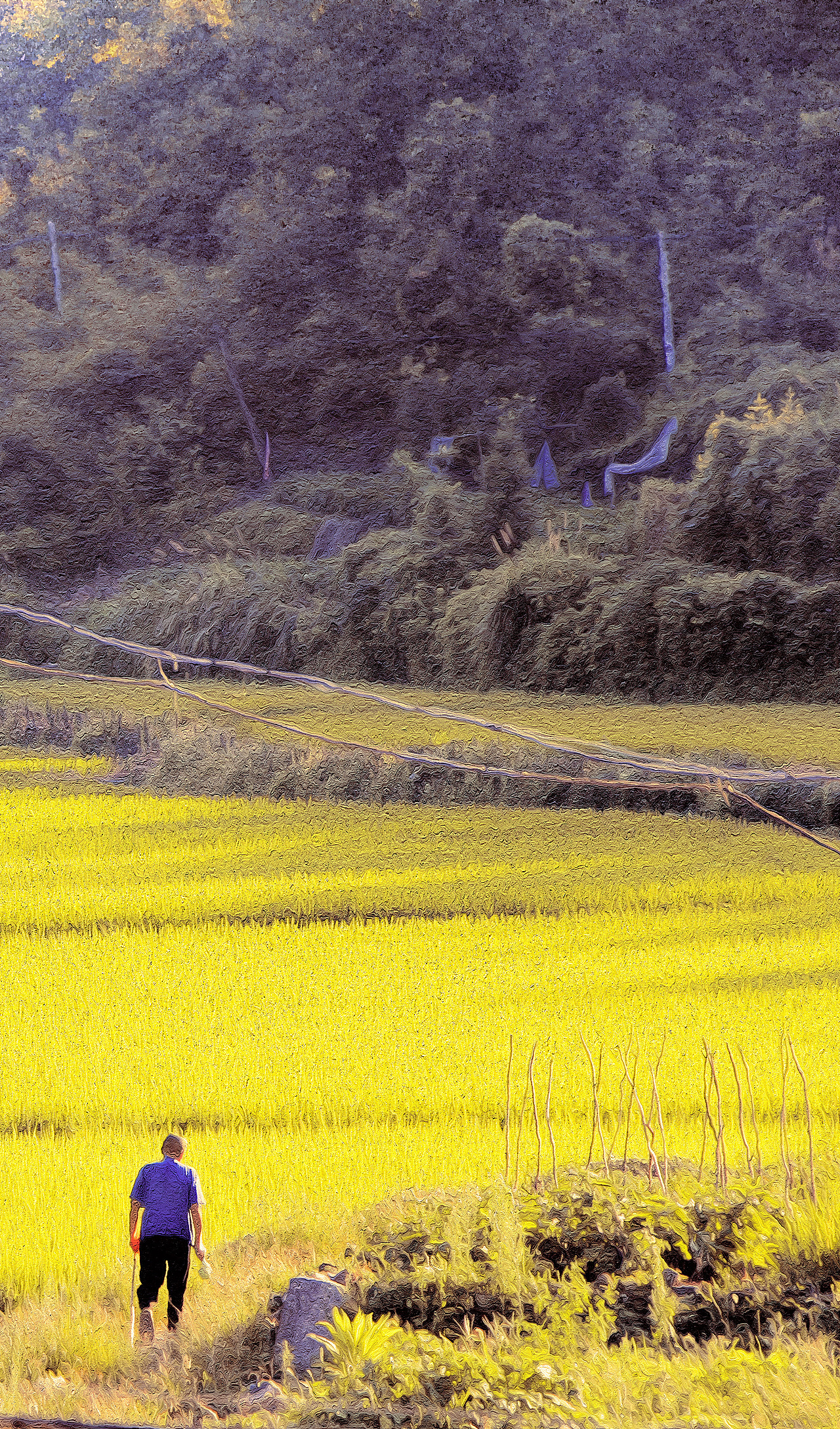 《背影》纯艺术手绘(油彩系列)