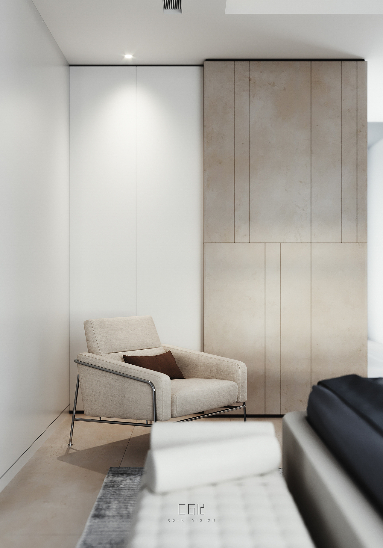 灰白|空间|家装设计|cgkvision_原创作品-站酷zcool