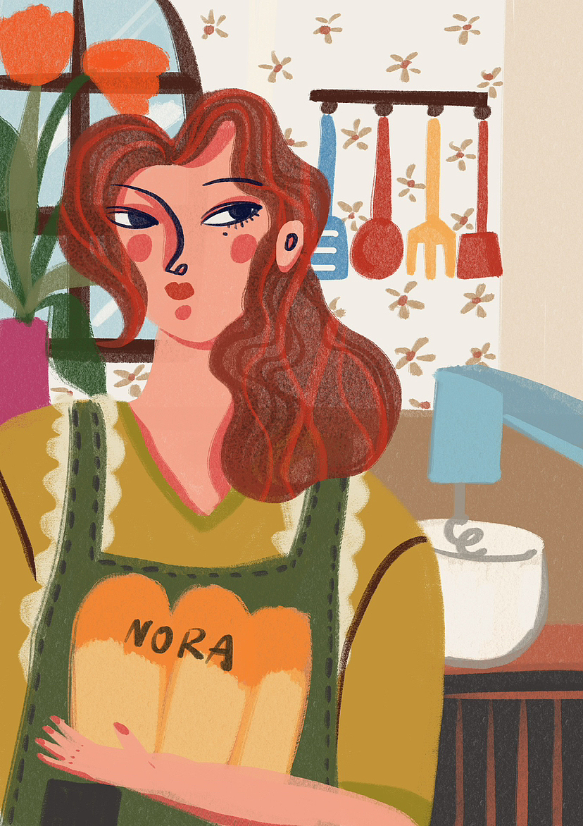 口罩前后的生活（图ZMzI2MjMxOTc2） - 艺术插画 - 站酷设计师肉拉牌NORA原创素材 - 站酷ZCOOL