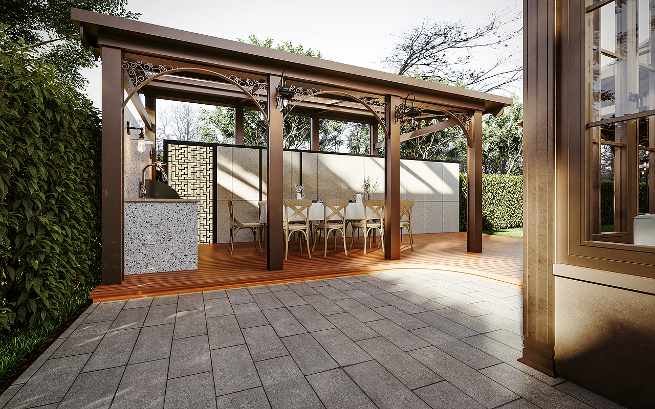 美式庭院（图ZMzU1NDQ3ODcy） - 景观设计 - 站酷设计师顺禾空间设计原创素材 - 站酷ZCOOL