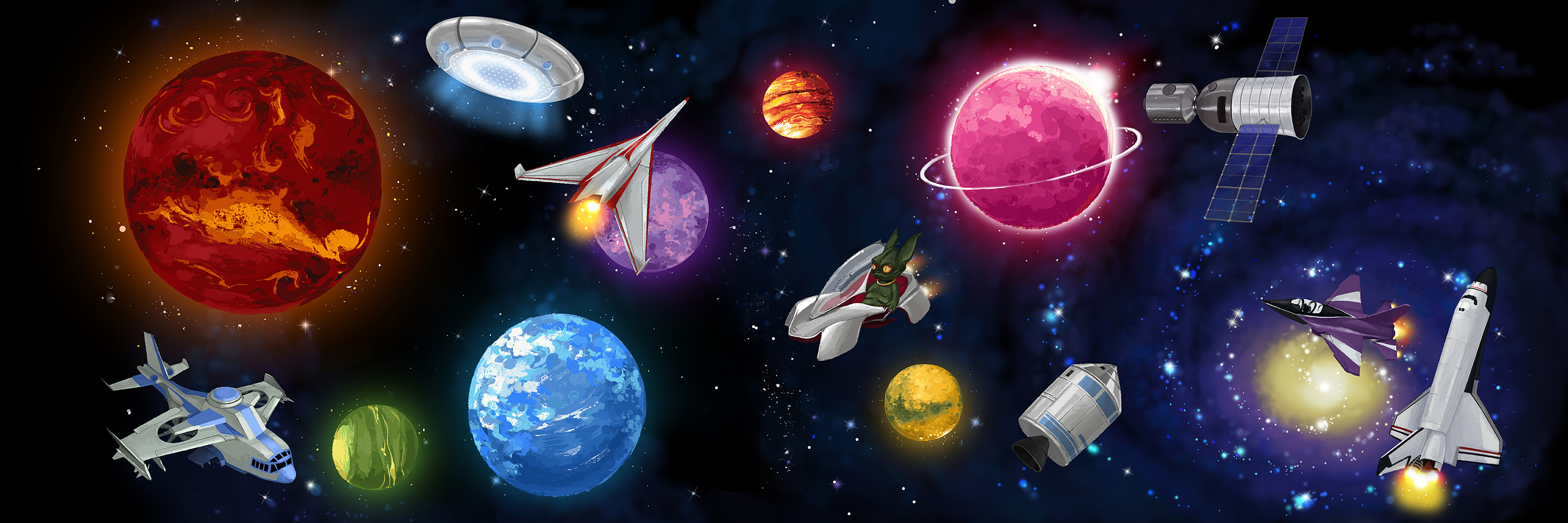 宇宙里会有什么呢?|插画|商业插画|嵇跋君 - 原创作品 - 站酷 (zcool)