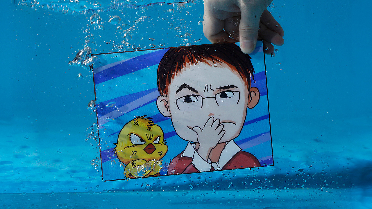 我自己的头像。印刷成了 亚克力照片。