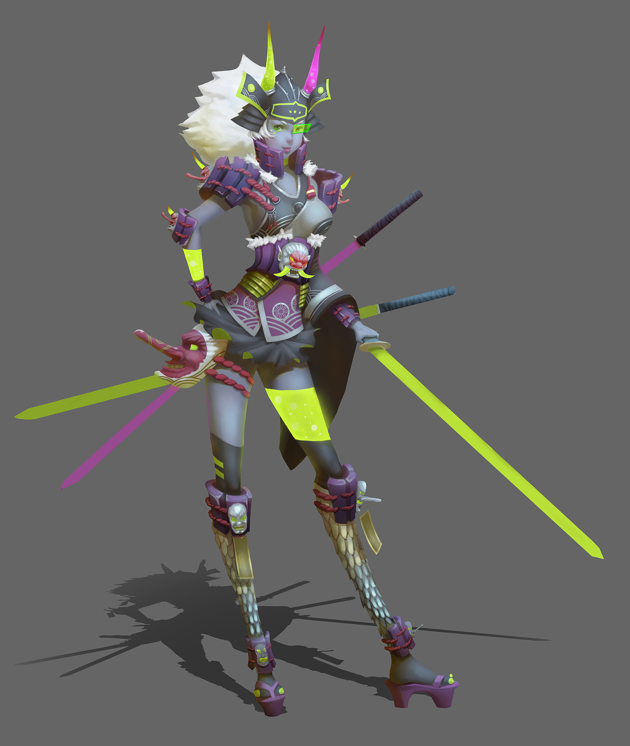 武士 女 人物原画