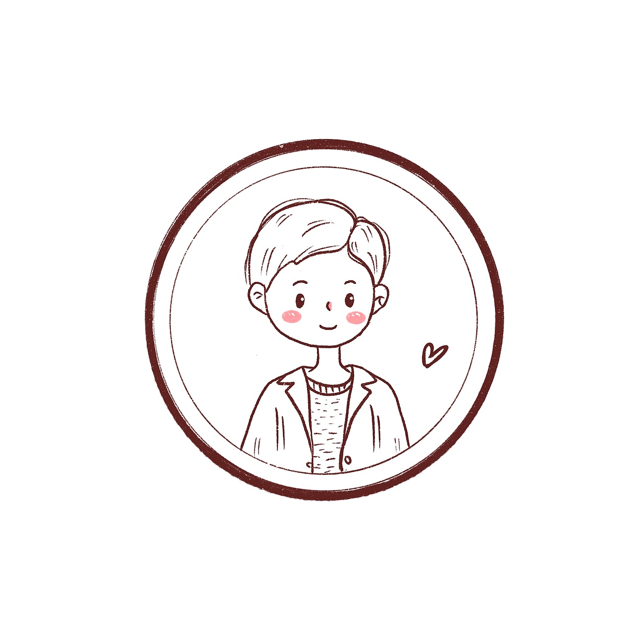 简笔画男生头像（图ZMjMzMzE0NDQw） - 创作习作 - 站酷设计师花栀子吖原创素材 - 站酷ZCOOL