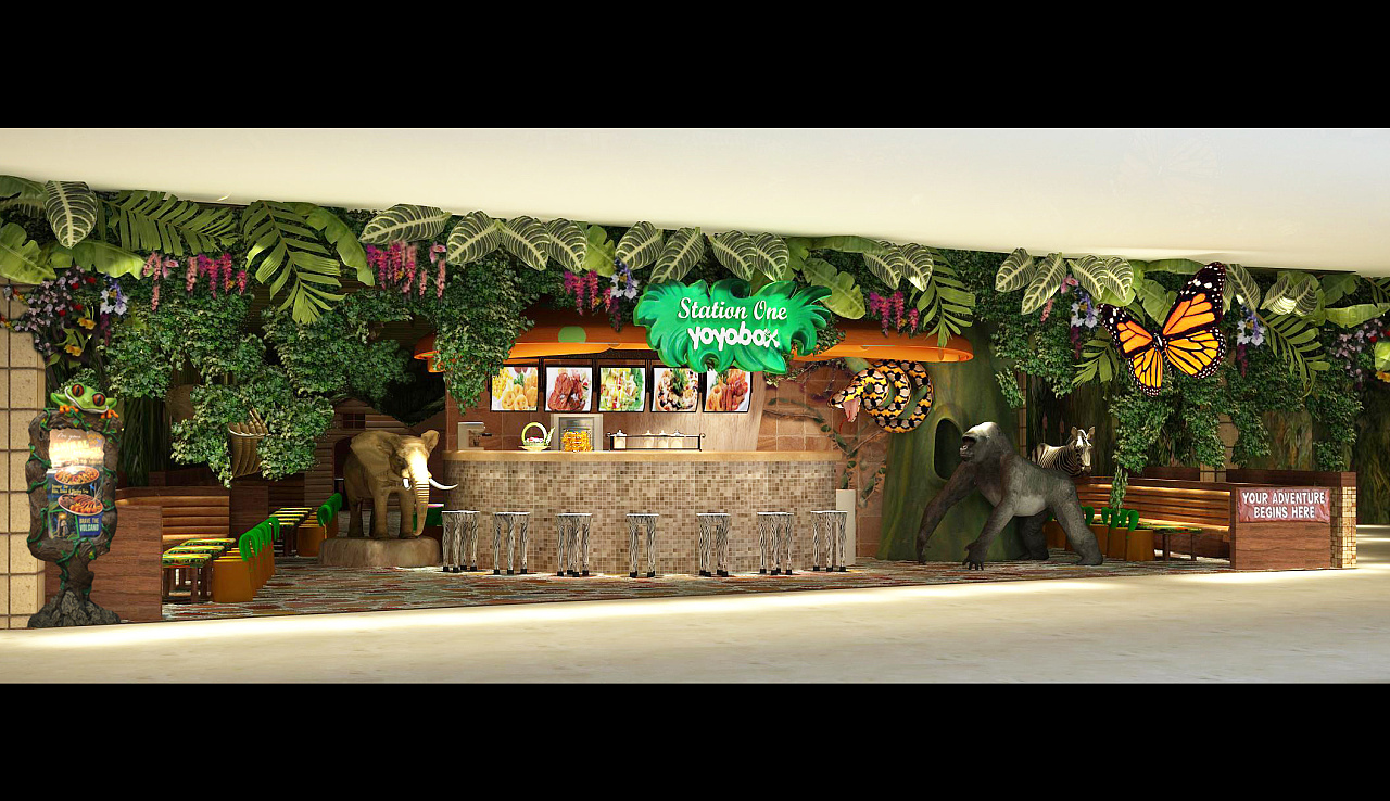 热带雨林风格主题餐厅设计