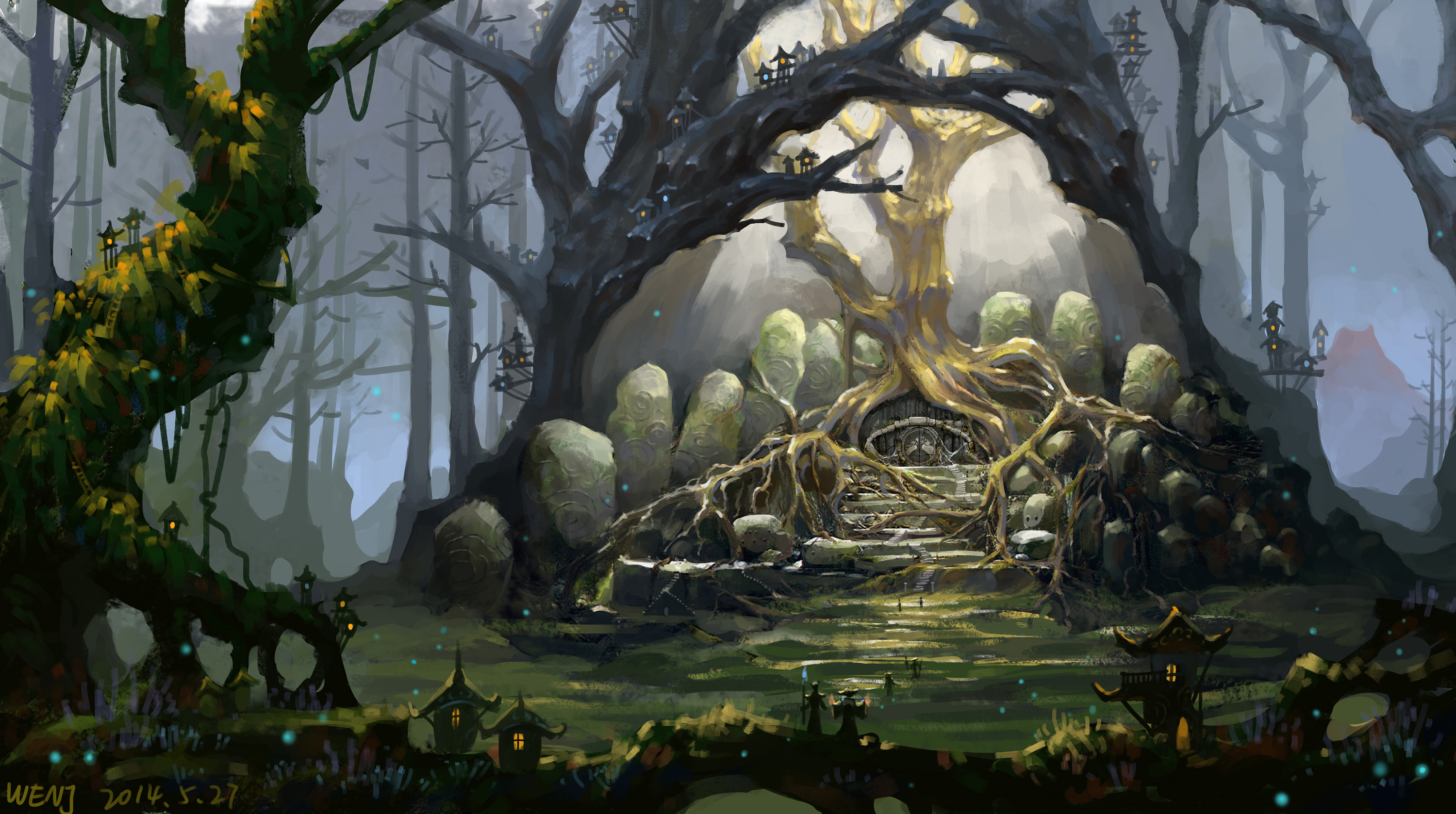 关于色彩研究的毕业设计场景原画