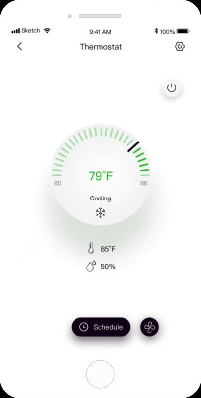 智能温控器高保真设计