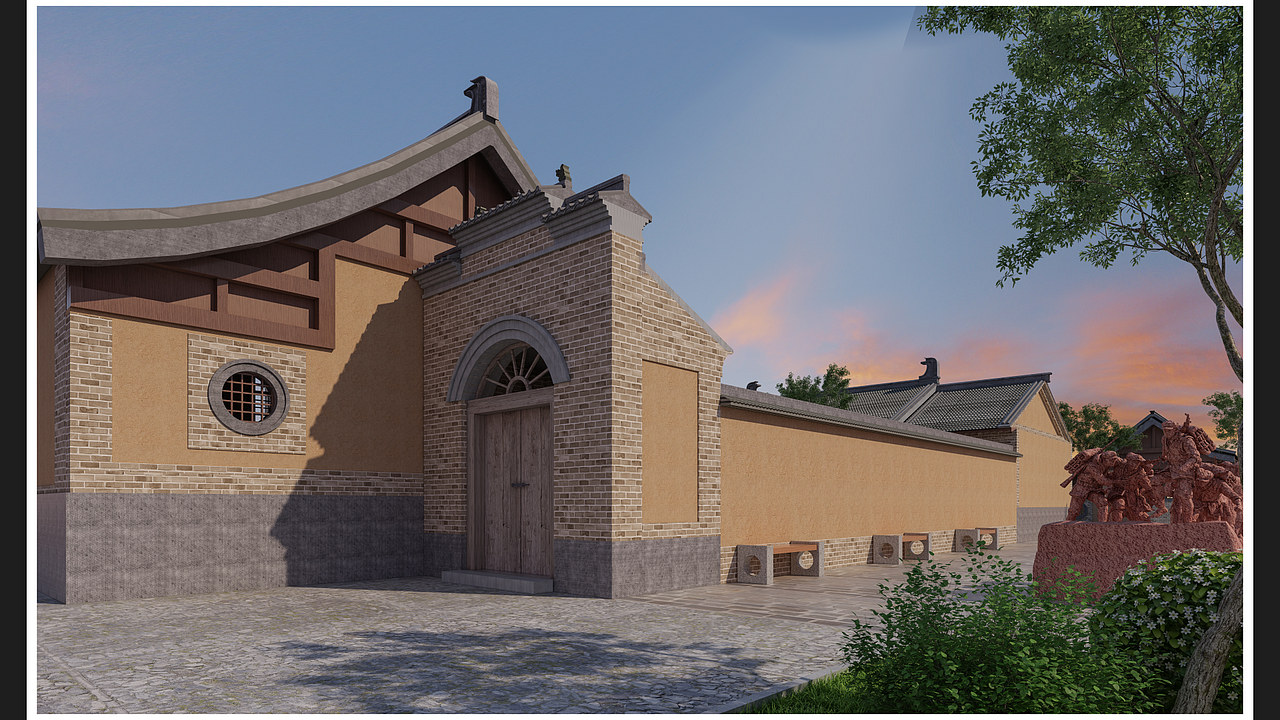 红色记忆小镇建筑群（图ZMjc5ODQyODI4） - 建筑设计 - 站酷设计师圆梦ANRAN设计原创素材 - 站酷ZCOOL