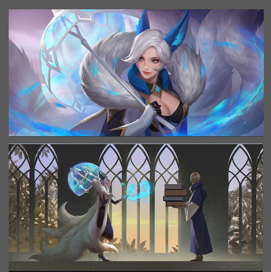 为传说对决画的一组……后期应该做成了动态漫画