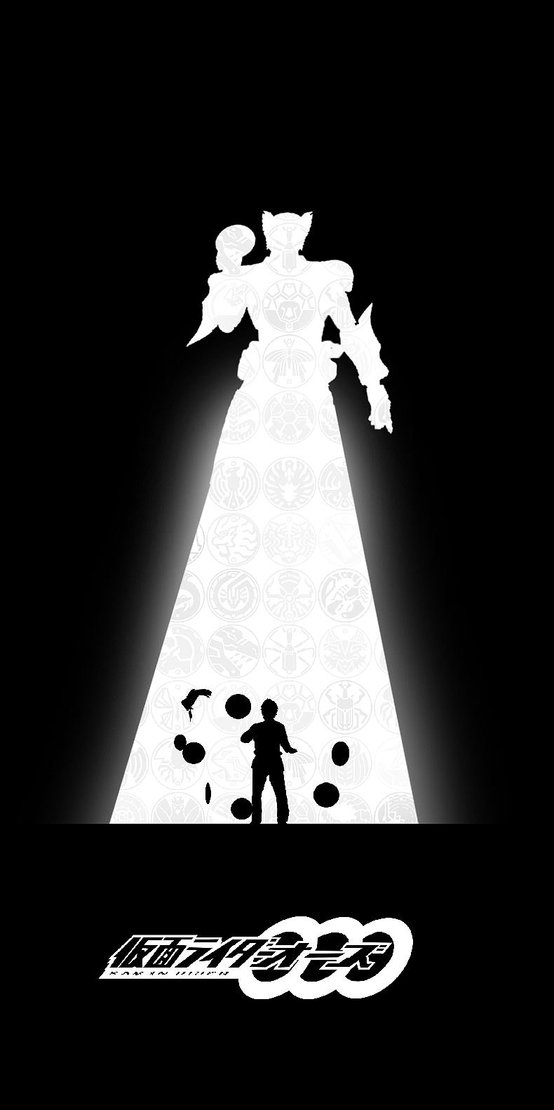 动漫黑白剪影海报