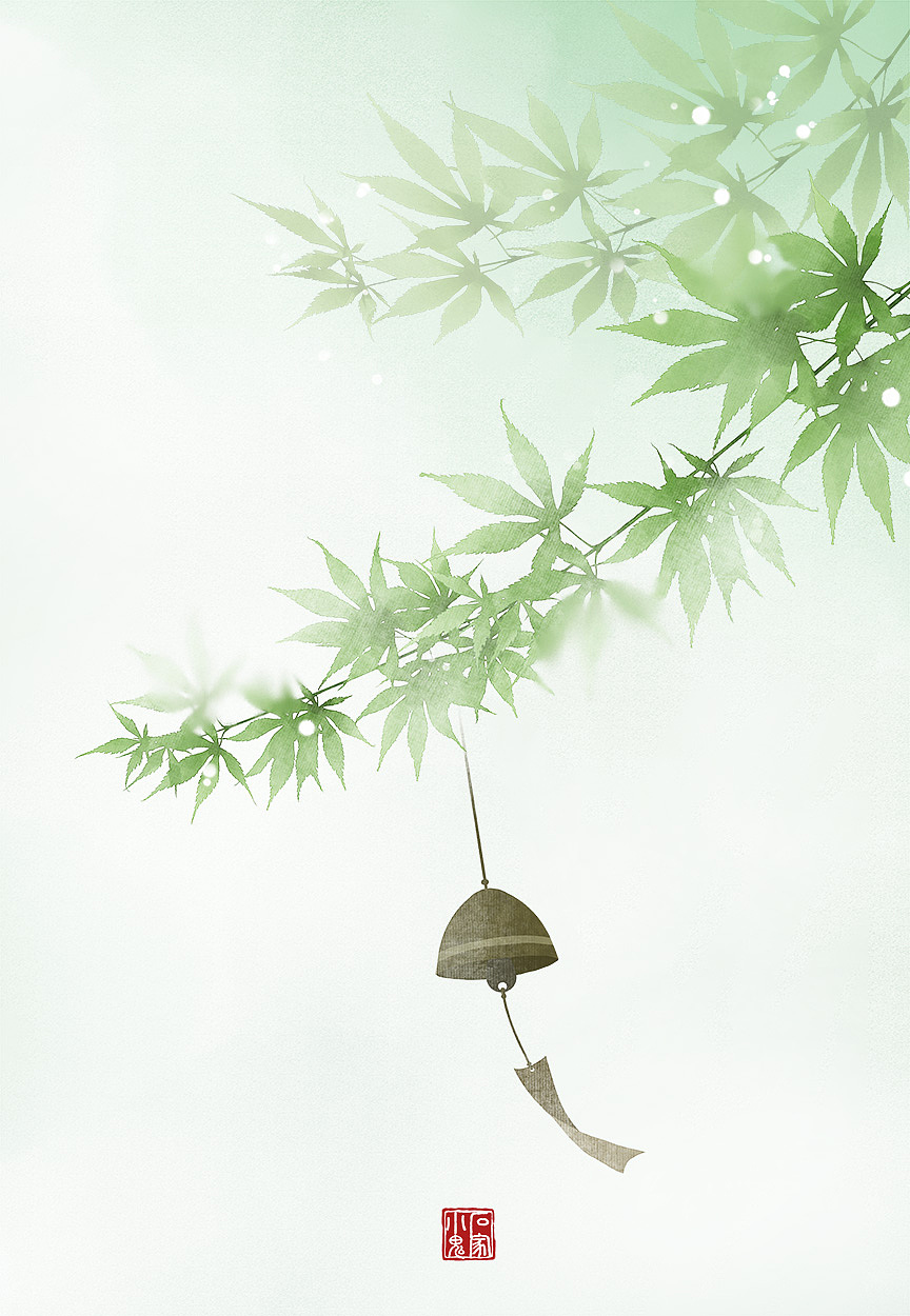 【中国风插画】枫叶铃铛