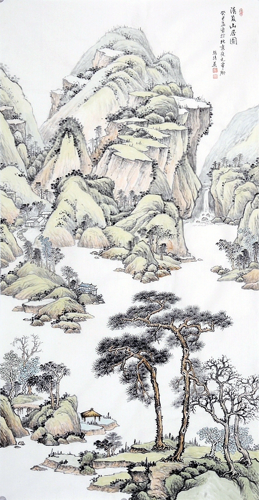 老师张胜英山水画（图ZMTM4MzYxMDg4） - 绘画 - 站酷设计师阻尼原创素材 - 站酷ZCOOL