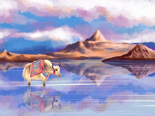 旅行系列胶带插画