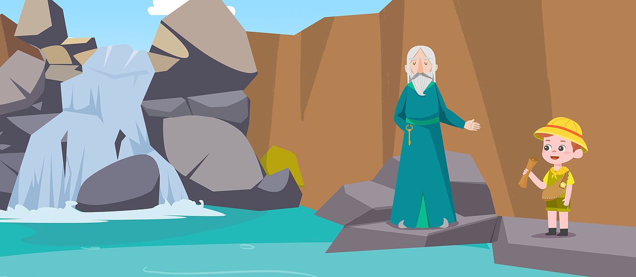 儿童插画教育课件-探宝