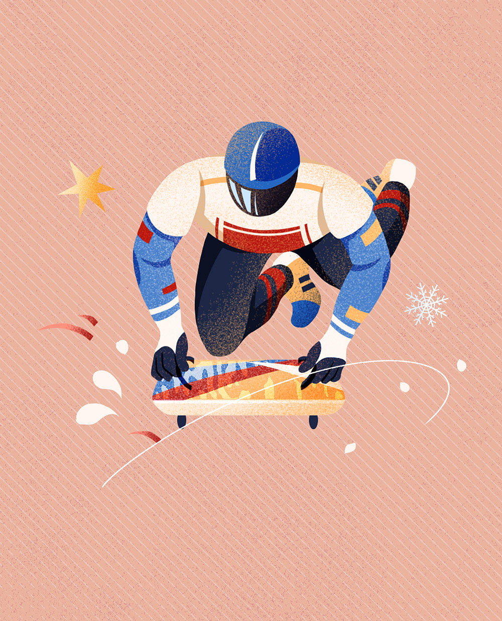 冬奥会插画|插画|商业插画|babemni - 原创作品 - 站酷 (zcool)