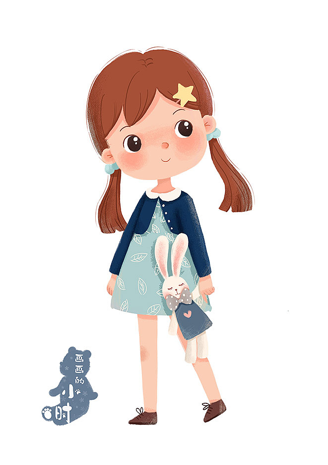 小女孩插画