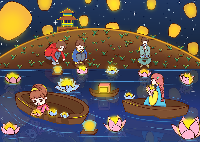 元宵节—放河灯