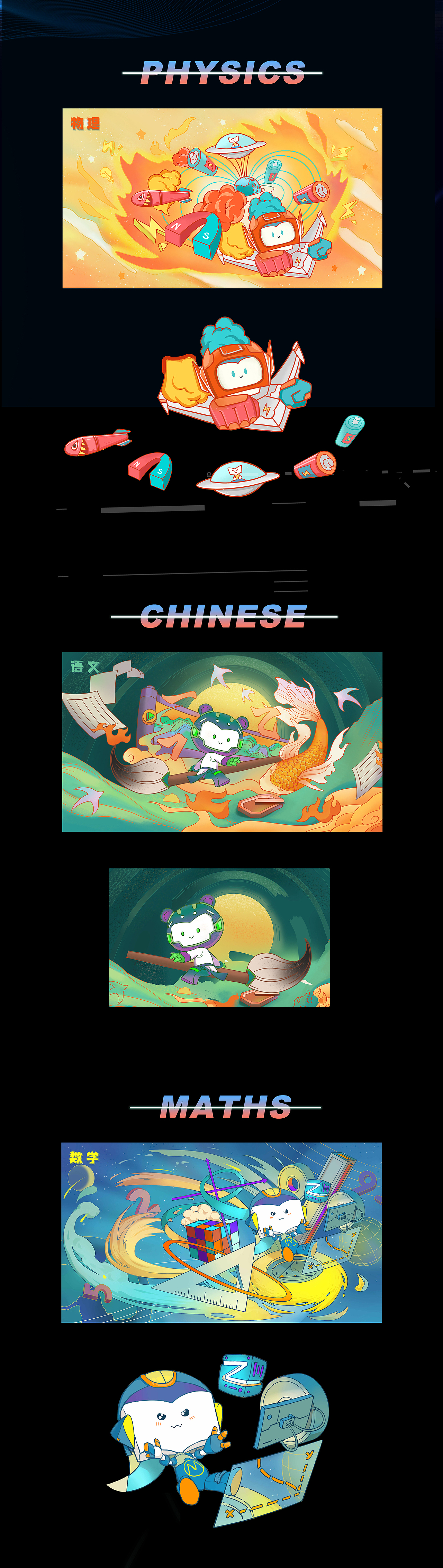 【魔法教师】系列插画（一）/ 学科陆战队（图ZMjUyNjA3MTcy） - IP形象 - 站酷设计师西方不亮东方亮原创素材 - 站酷ZCOOL