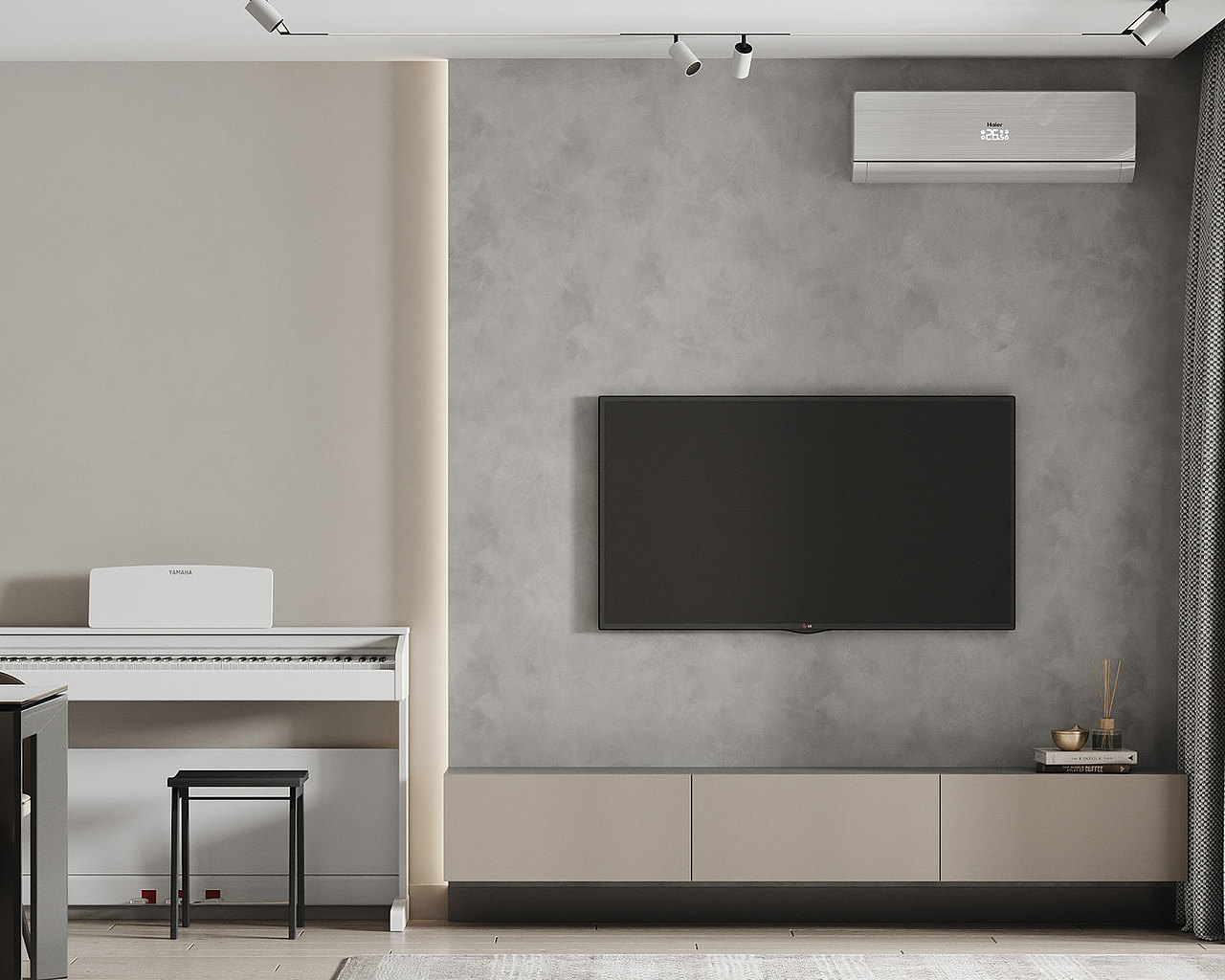 83㎡浅灰色系公寓 打造精致温馨的住宅空间