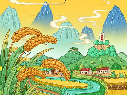 五谷杂粮系列商业插画