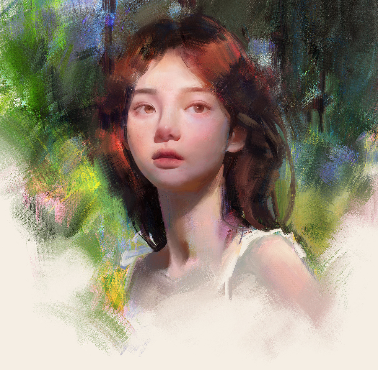 一些油画质感人像练习合集（图ZMjkzNzU3NzM2） - 艺术插画 - 站酷设计师佳佳子_JIA原创素材 - 站酷ZCOOL