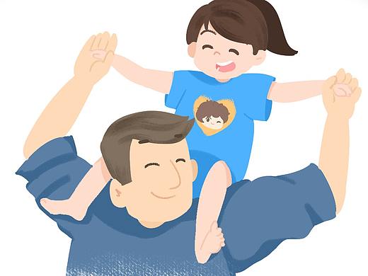 “父亲节”手绘微信推广长图