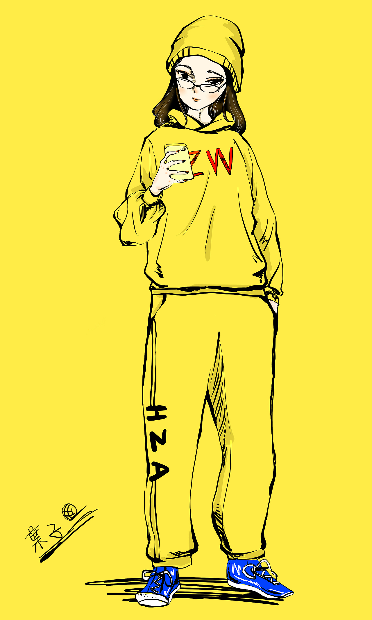 酷酷的女孩子（图ZMTA4MTkzNDUy） - 艺术插画 - 站酷设计师叶子的画册原创素材 - 站酷ZCOOL