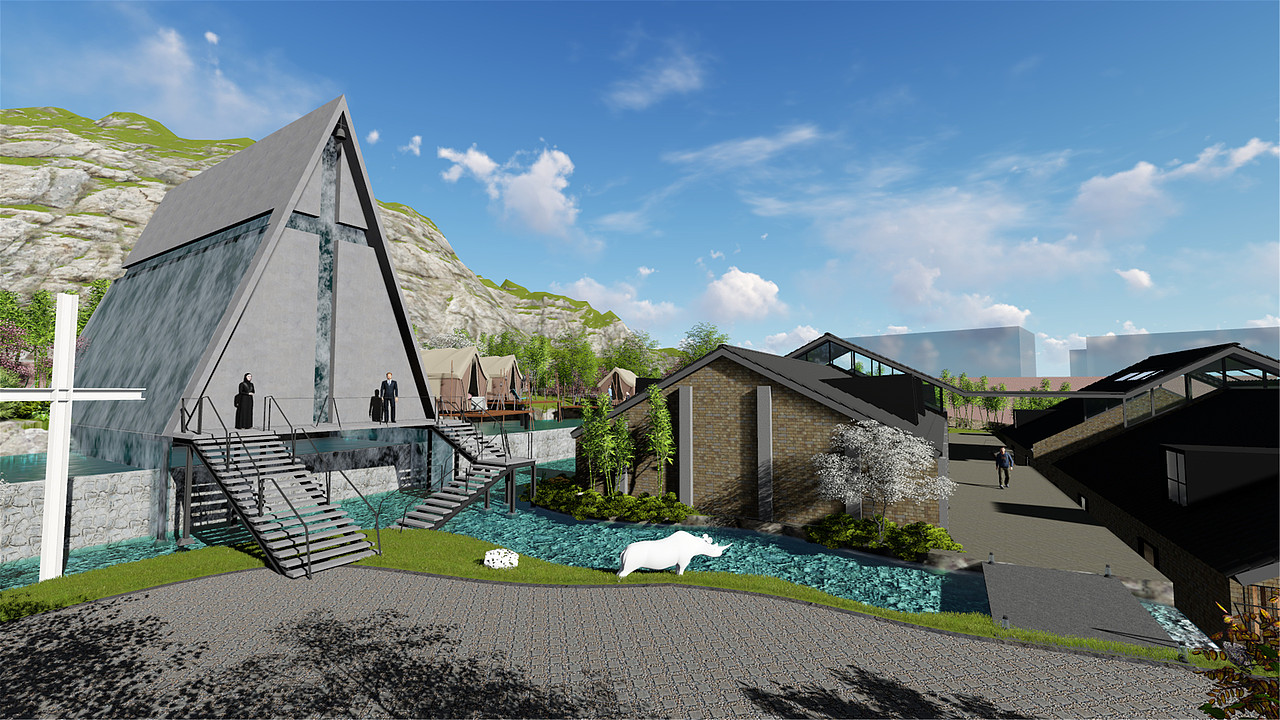 隐逸水镇北京海岸设计