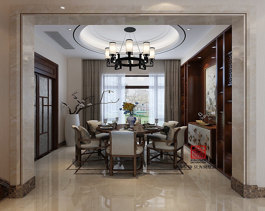 荣盛抱犊寨阿尔卡迪亚220平米新中式装修效果图（图ZMTI1MTA5MzY0） - 家装设计 - 站酷设计师王少威原创素材 - 站酷ZCOOL