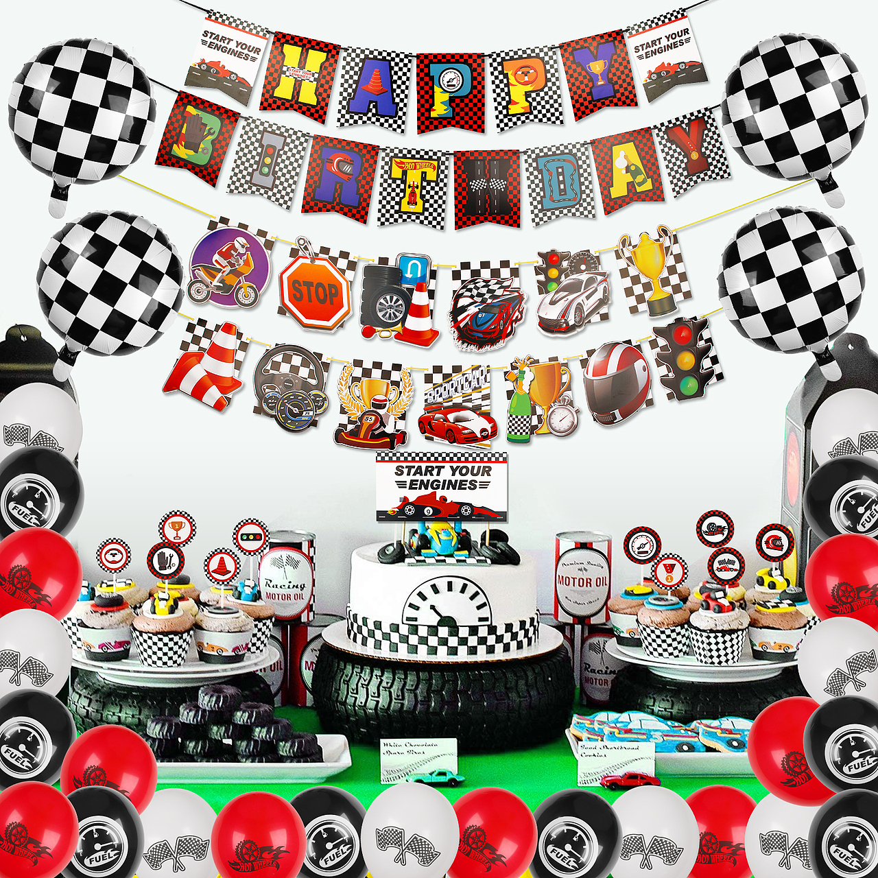 赛车组横幅气球（图ZMjM4NzA3NjMy） - 其他平面 - 站酷设计师小亚设计原创素材 - 站酷ZCOOL