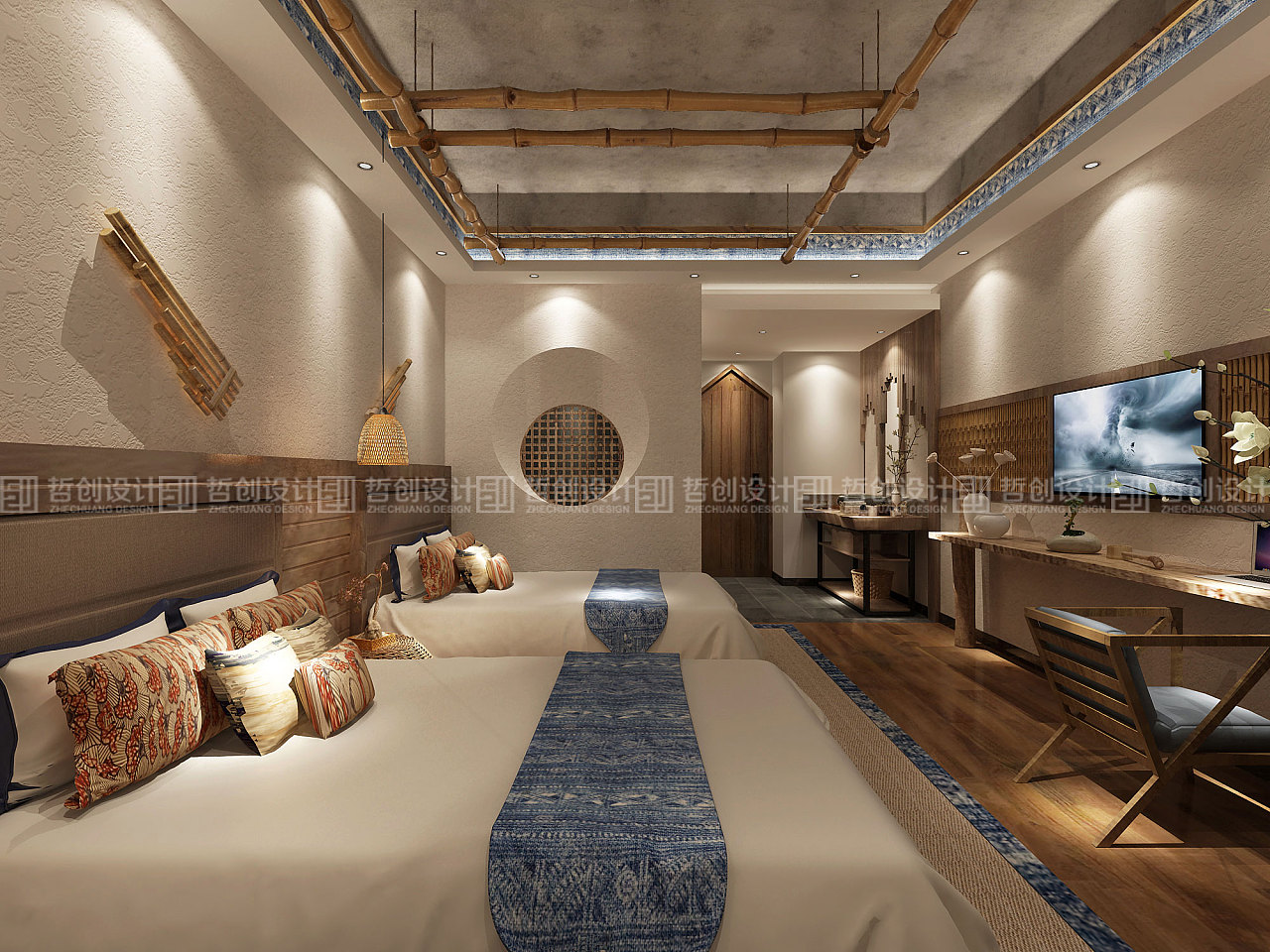 软装体现浓郁的贵州特色,使外来商务人群及旅游人群在入住该酒店时,能