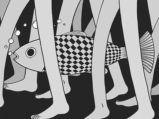 日画1410~1419 带着她的影子站在街头