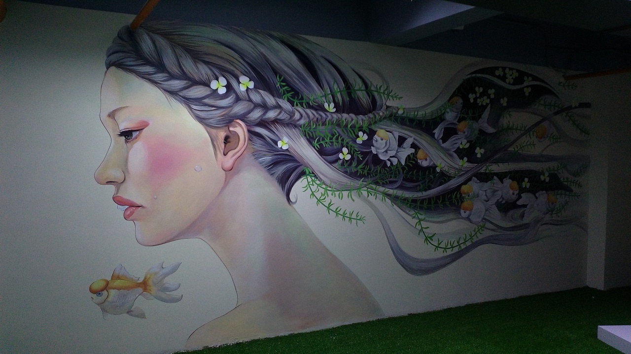 漫画人物壁画墙体彩绘