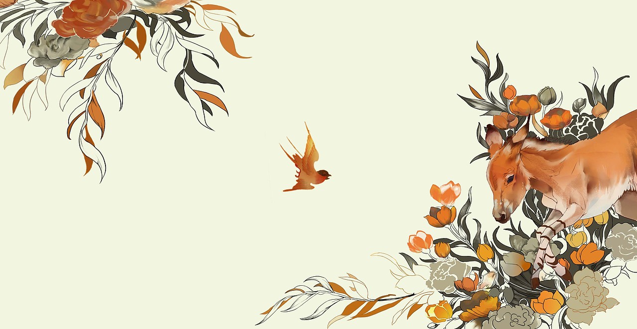 濒危动物宝宝宣传系列插画