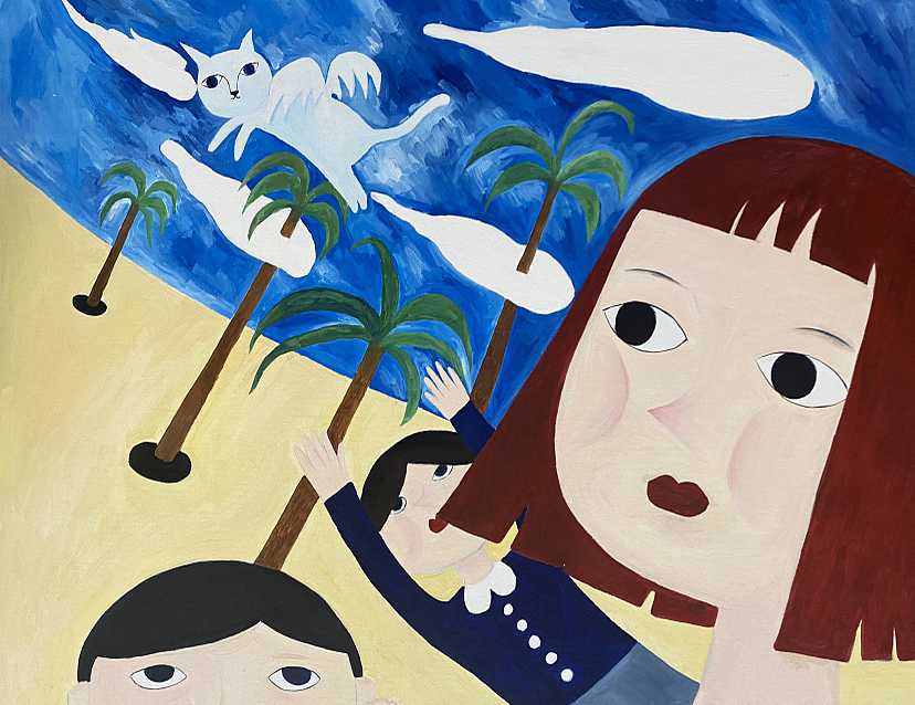 《天堂》
原来天使是只猫,<br>那天堂是什么样子的呢?<br>等等我,<br>我要去看看。