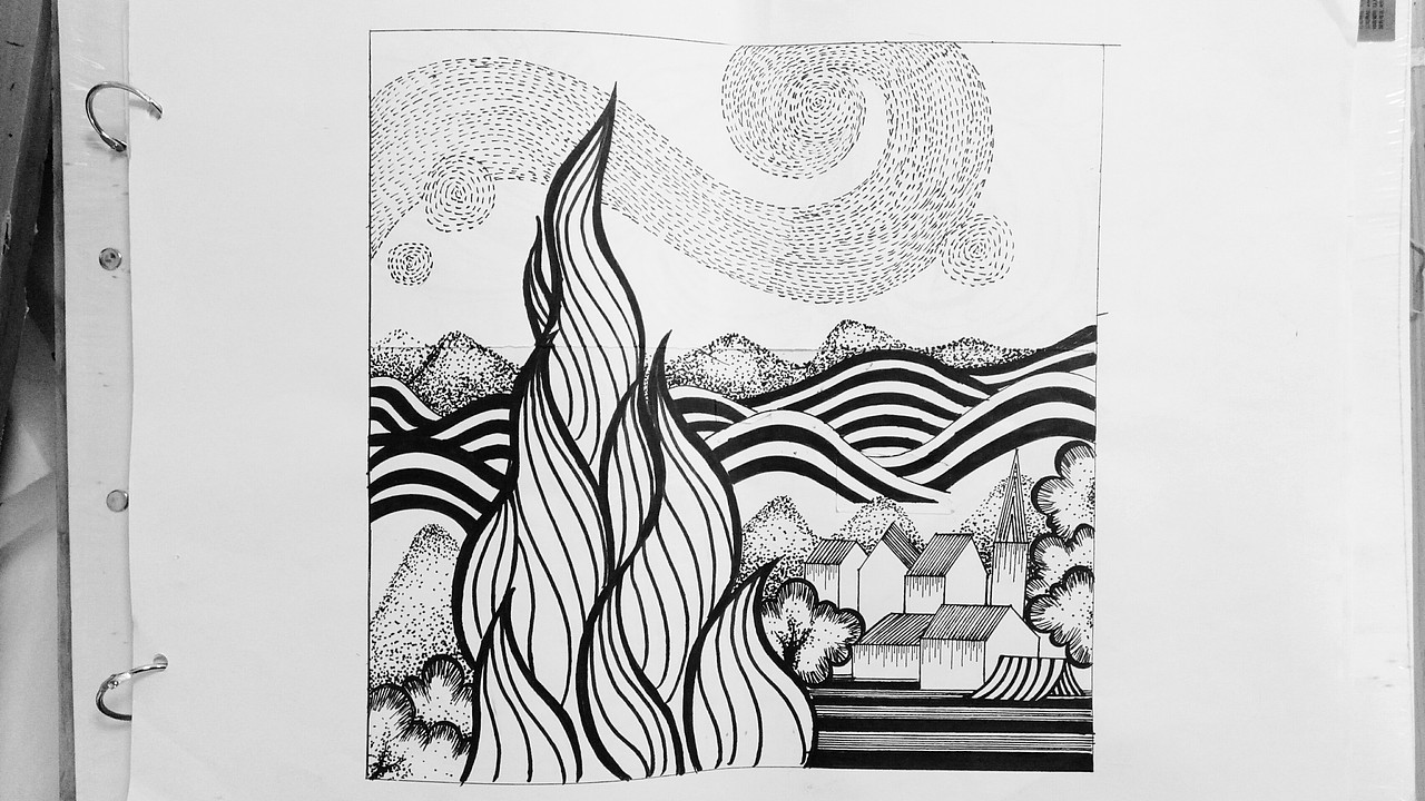 原创手绘构成设计