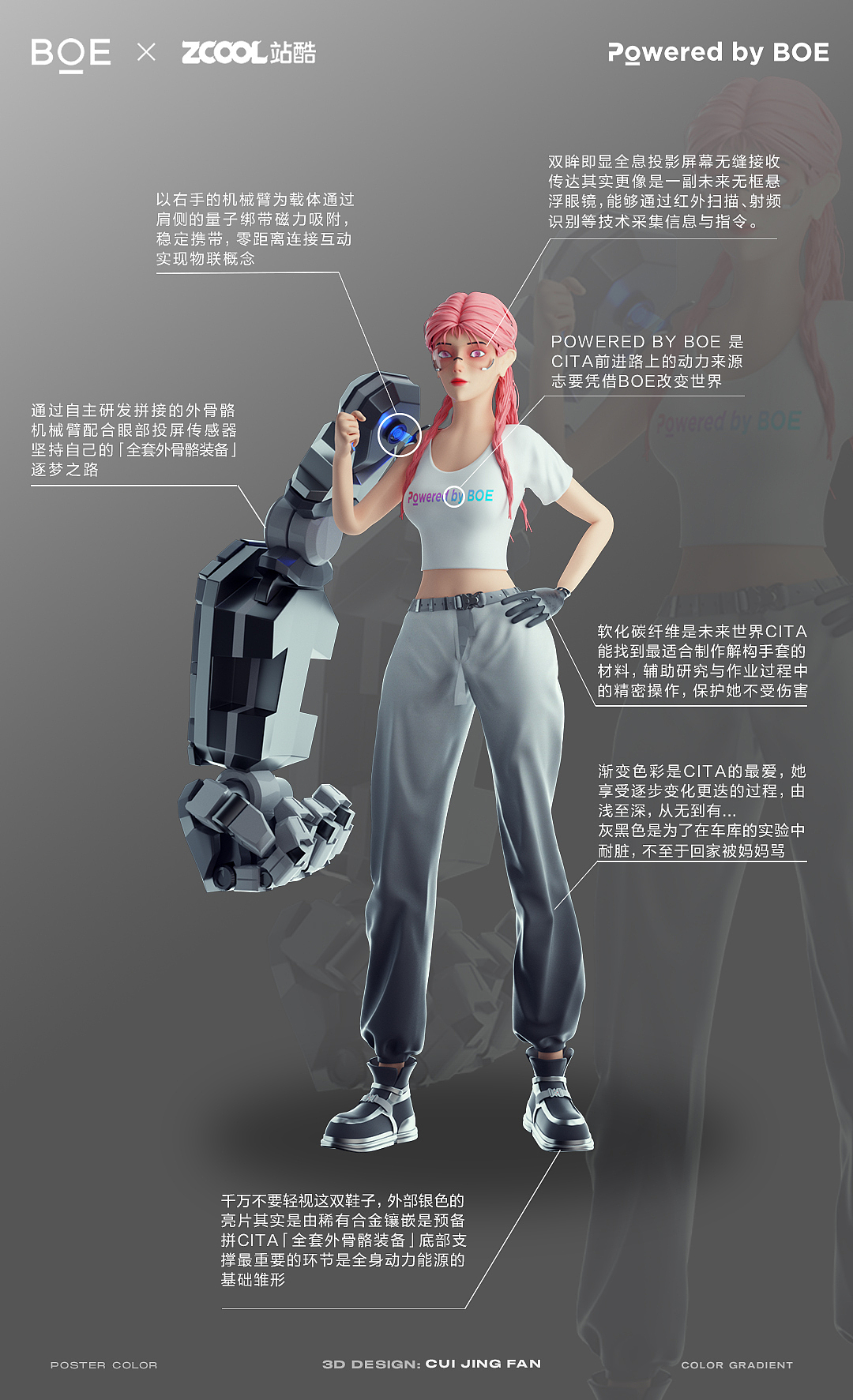 你好，BOE#虚拟IP:Cita#（图ZMzI3MzMwNzYw） - IP形象 - 站酷设计师崔景凡_原创素材 - 站酷ZCOOL