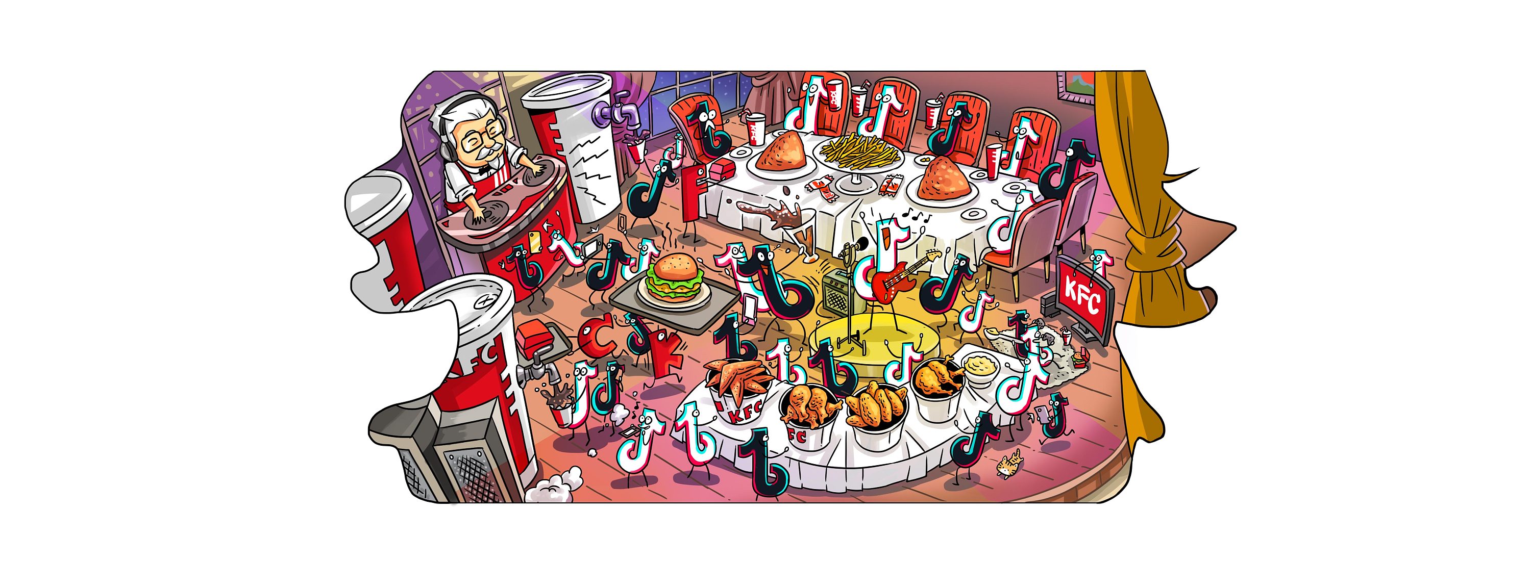 2019肯德基联合抖音推出五一联名款一桶看世界