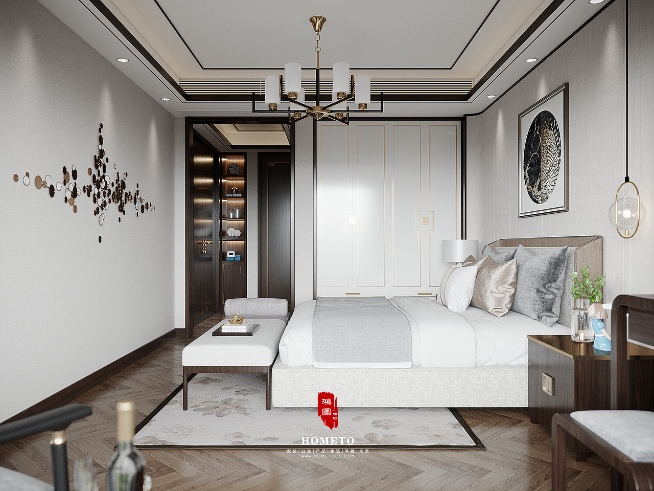 嘉定区 · 绿地天呈 - 主卧 / 衣帽间（图ZMjE5MjQzNTM2） - 家装设计 - 站酷设计师鸿图世纪原创素材 - 站酷ZCOOL