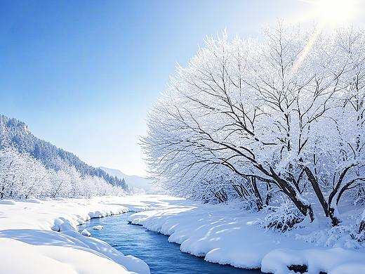 大雪风景海报|大雪至，风景如画