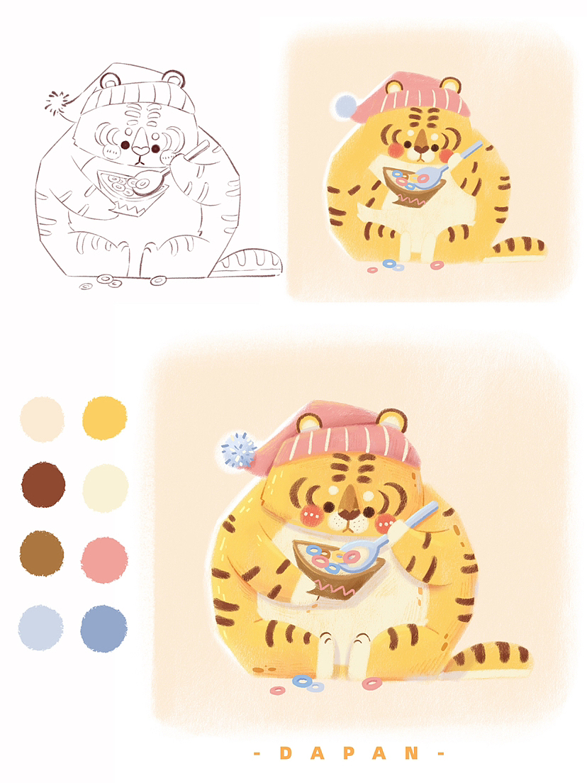 文创动物插画合集（图ZMzM1Nzg4MTg4） - 商业插画 - 站酷设计师DP大潘原创素材 - 站酷ZCOOL
