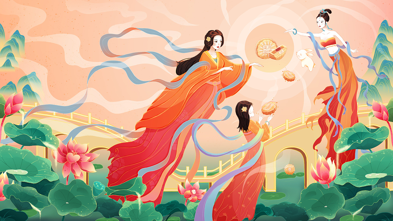 线性国潮海报-手绘练习