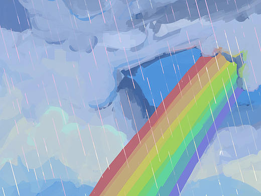 彩虹雨（个人主页-ZNTg2MDY2ODg=） - 艺术插画 - 站酷设计师茶淡淡香原创素材 - 站酷ZCOOL