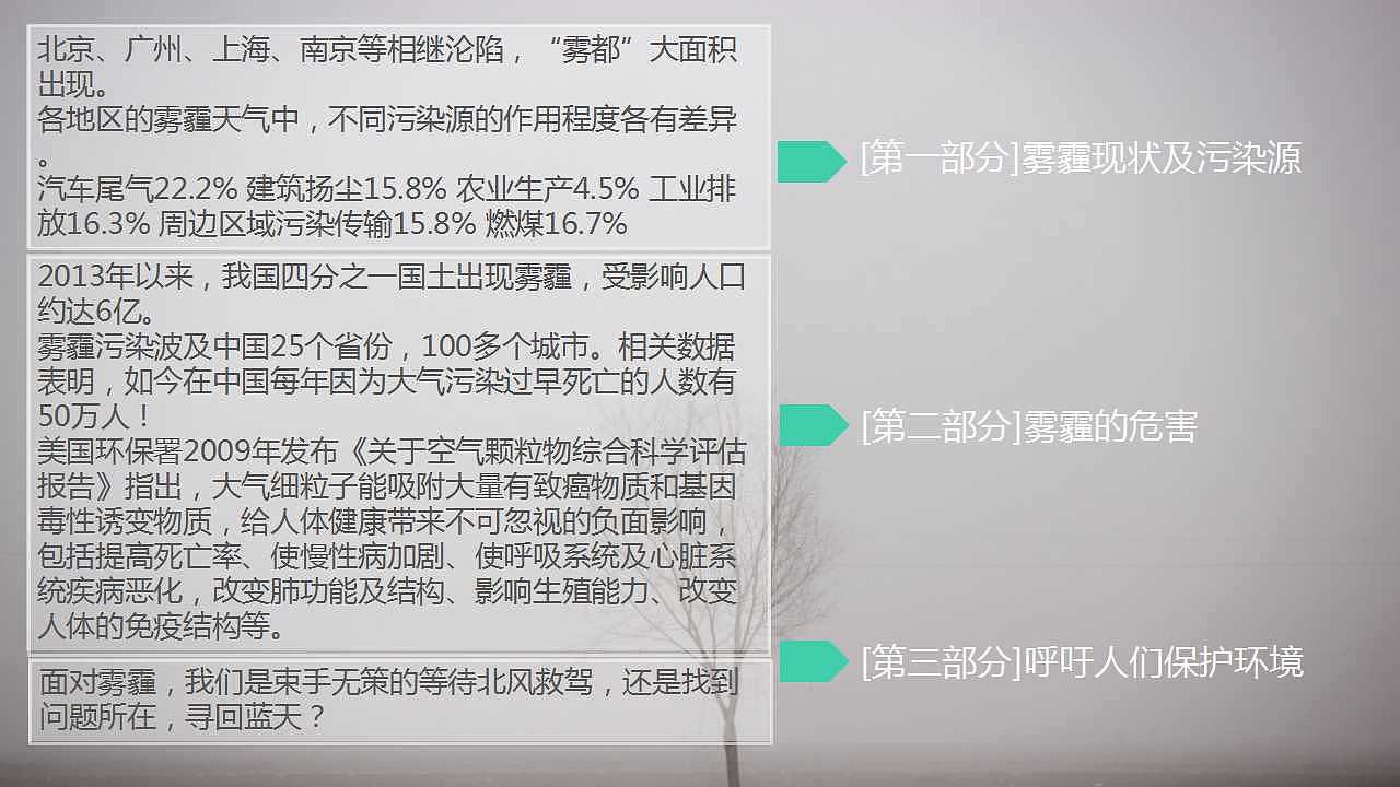 雾霾宣传视频